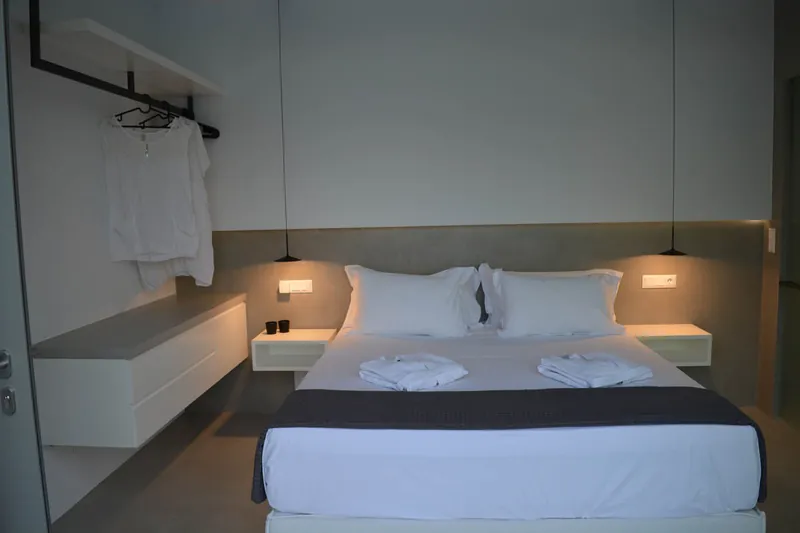 The king-size bed